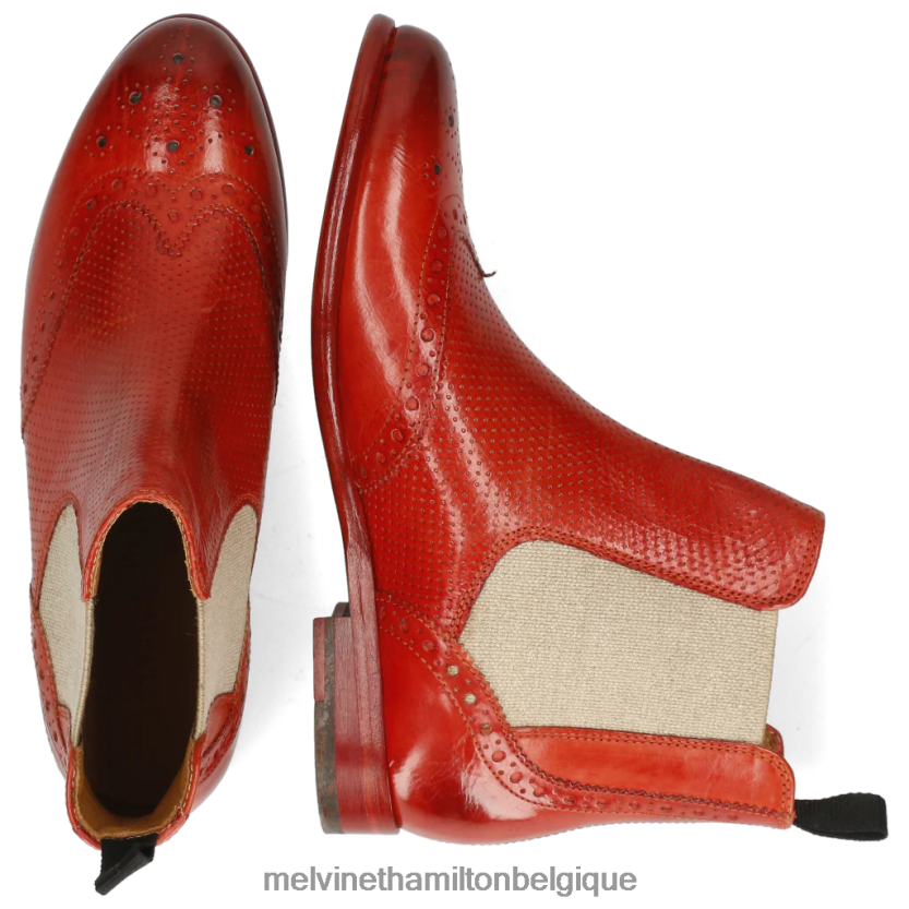 Melvin & Hamilton femmes Sélina 6 R442281072 bottines rouge