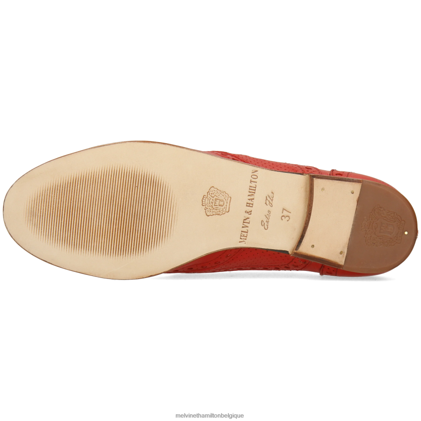 Melvin & Hamilton femmes Sonia 1 R442281298 chaussures richelieu rouge