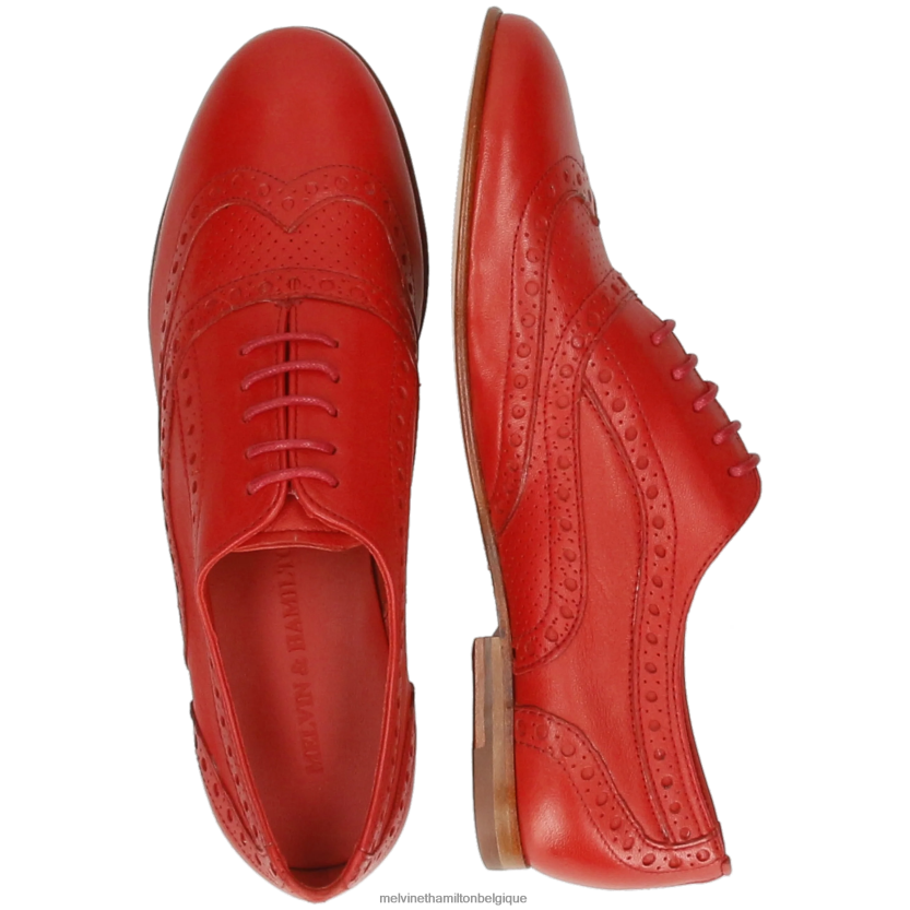 Melvin & Hamilton femmes Sonia 1 R442281298 chaussures richelieu rouge