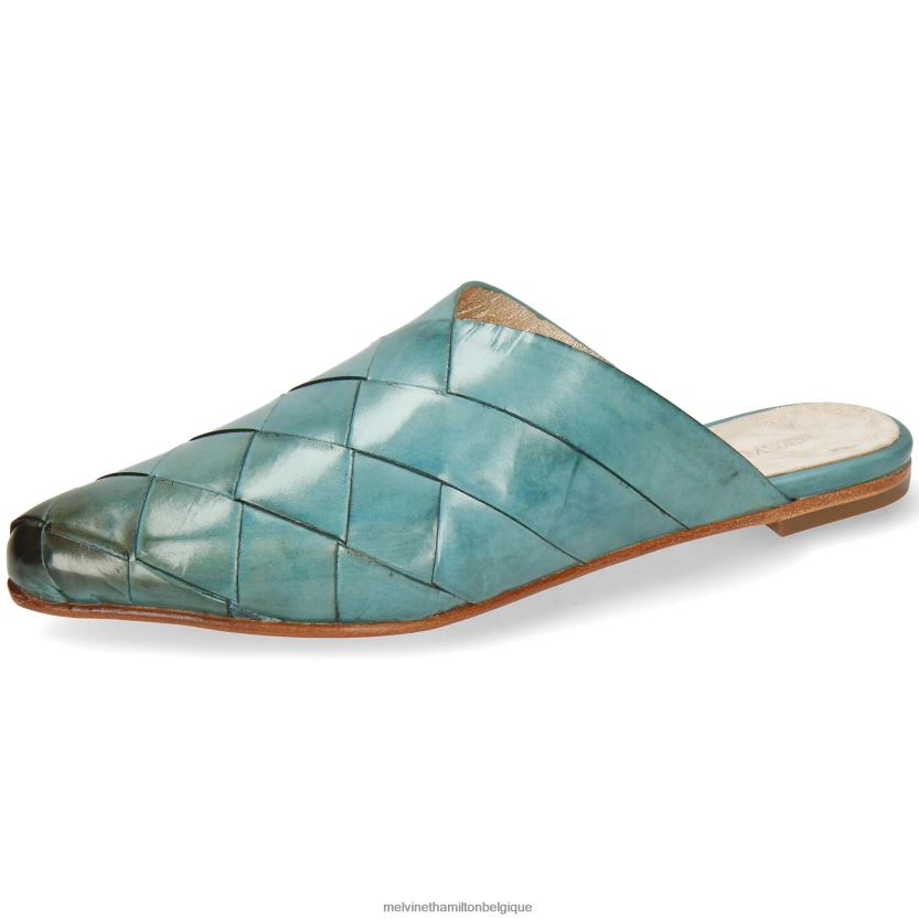 Melvin & Hamilton femmes Alexa 42 R442281643 mules turquoise