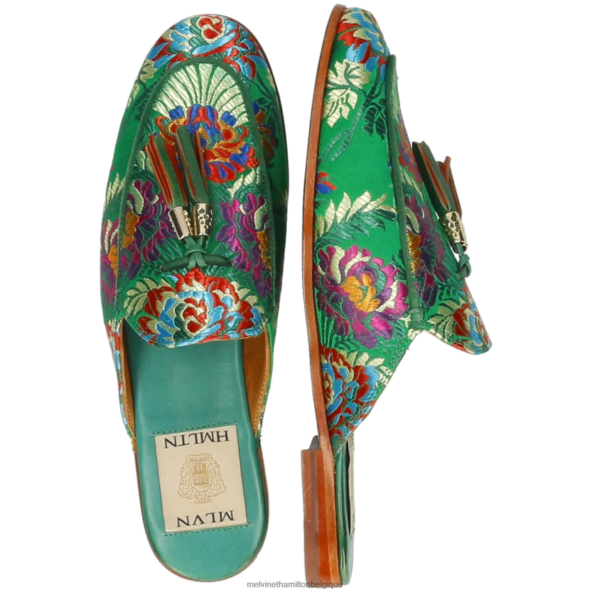 Melvin & Hamilton femmes écarlate 2 R442281626 mules vert