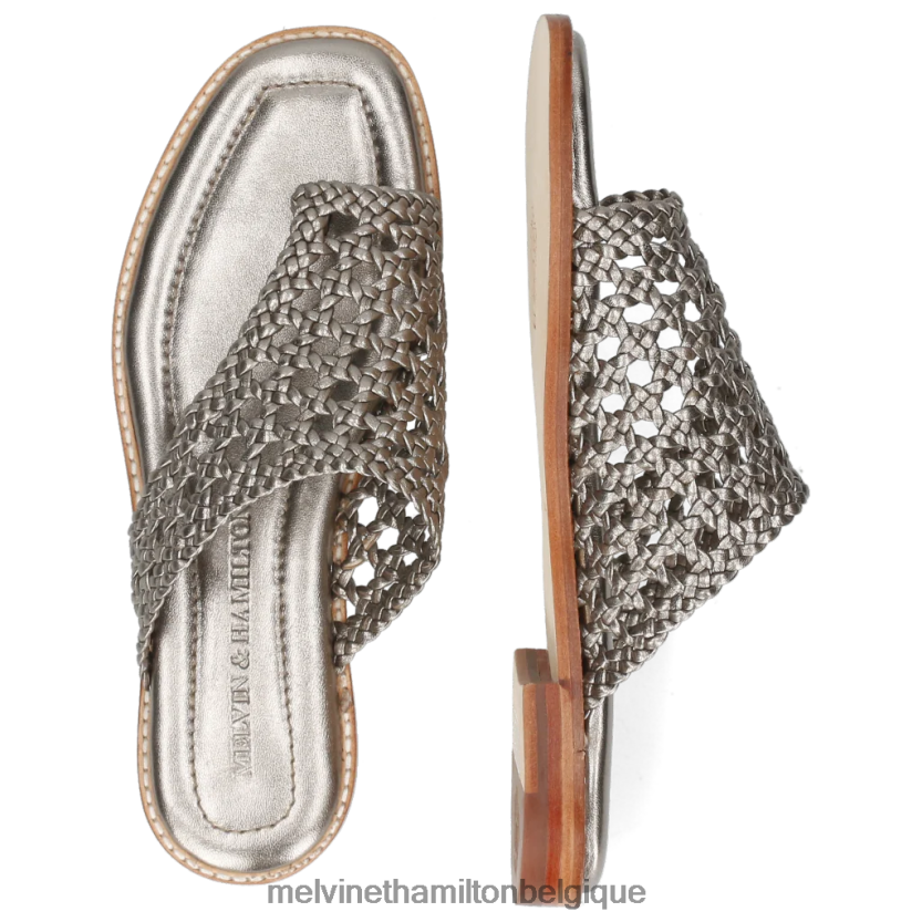 Melvin & Hamilton femmes Élodie 16 R442281749 mules argent
