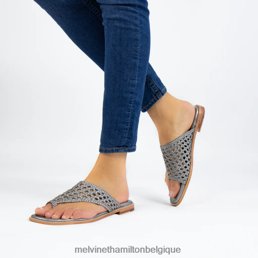 Melvin & Hamilton femmes Élodie 16 R442281749 mules argent