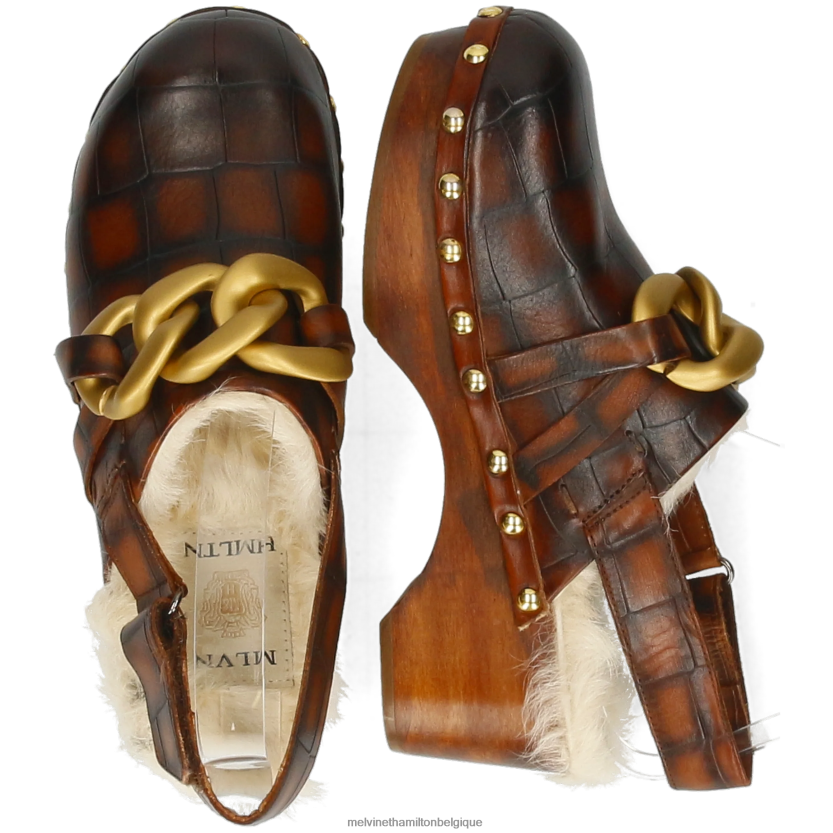 Melvin & Hamilton femmes flore 1 R442281990 sabots brun
