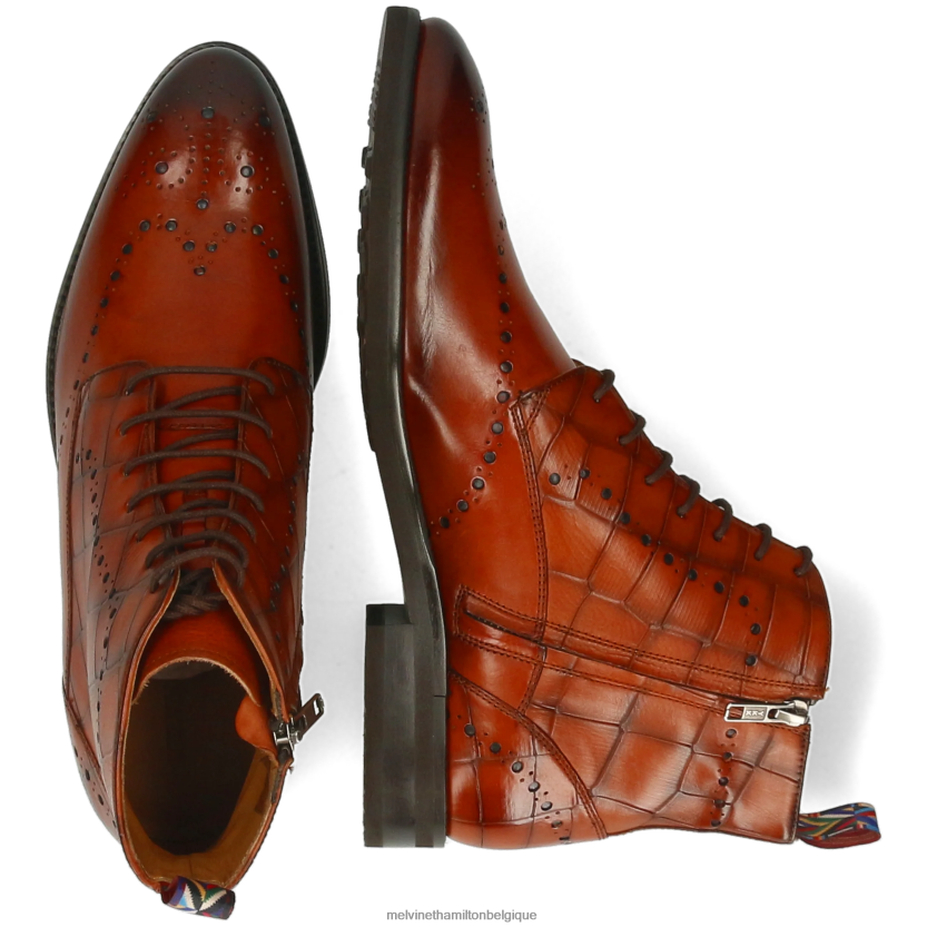 Melvin & Hamilton Hommes Bobby 9 R4422889 bottines orange