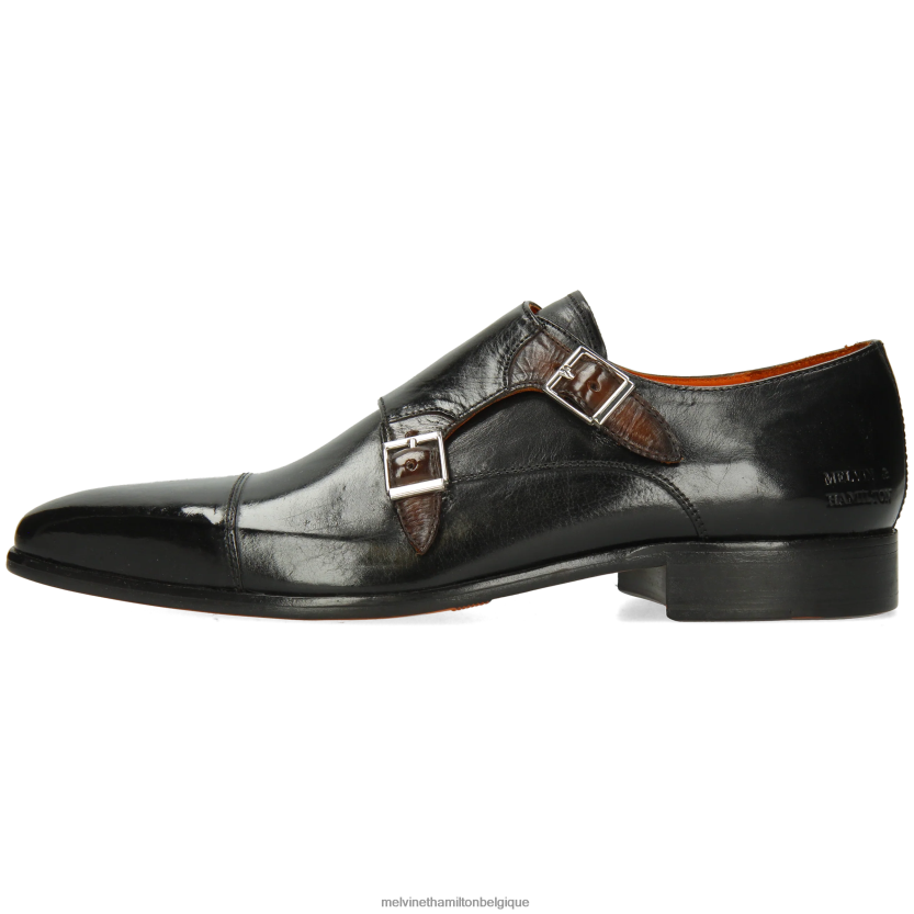 Melvin & Hamilton Hommes Louis 52 R44228341 chaussures de moine noir
