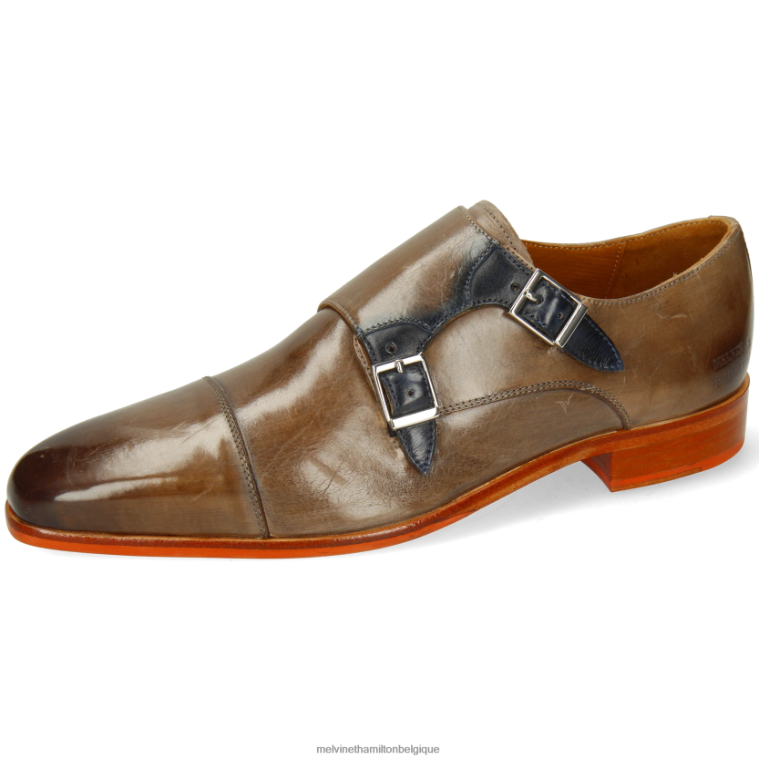 Melvin & Hamilton Hommes Louis 52 R44228342 chaussures de moine brun clair