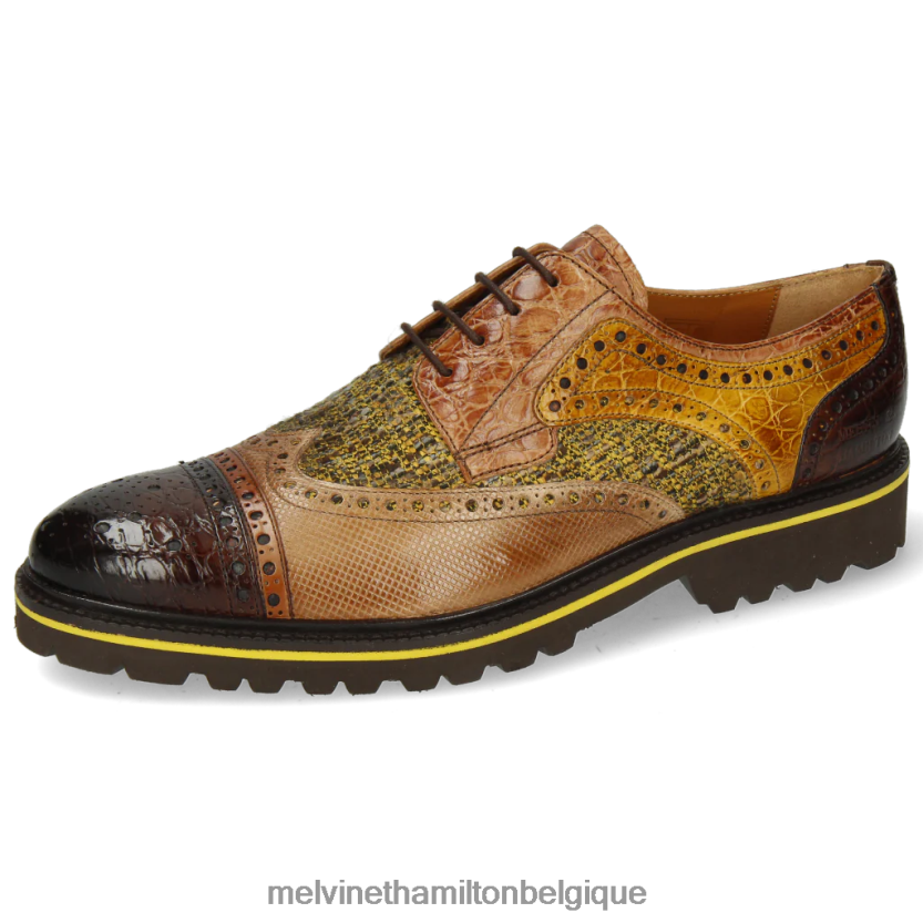 Melvin & Hamilton Hommes Henri 7 R44228517 chaussures derby brun clair