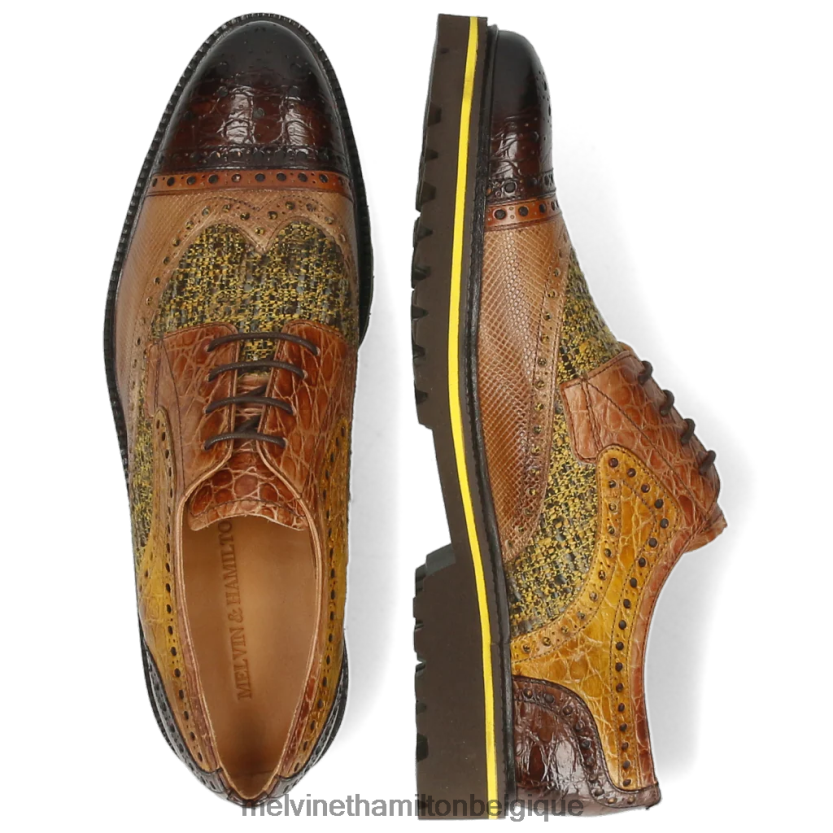 Melvin & Hamilton Hommes Henri 7 R44228517 chaussures derby brun clair