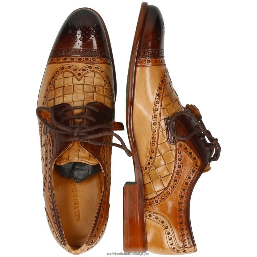 Melvin & Hamilton Hommes Henri 7 R44228558 chaussures derby brun clair