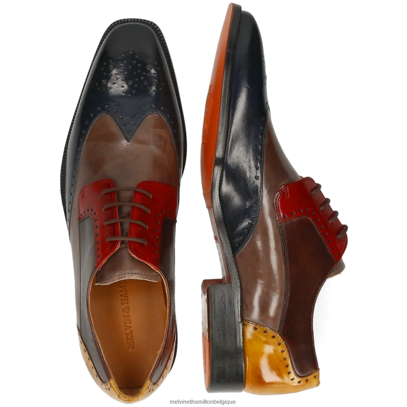 Melvin & Hamilton Hommes Jeff 14 R44228354 chaussures derby multi