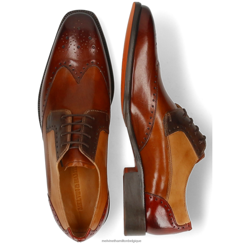Melvin & Hamilton Hommes Jeff 14 R44228449 chaussures derby brun