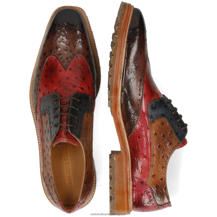 Melvin & Hamilton Hommes Jeff 14 R44228473 chaussures derby multi
