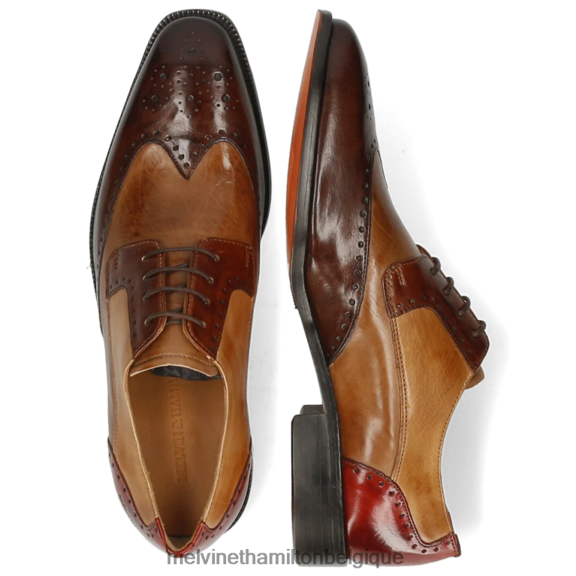 Melvin & Hamilton Hommes Jeff 14 R44228528 chaussures derby brun