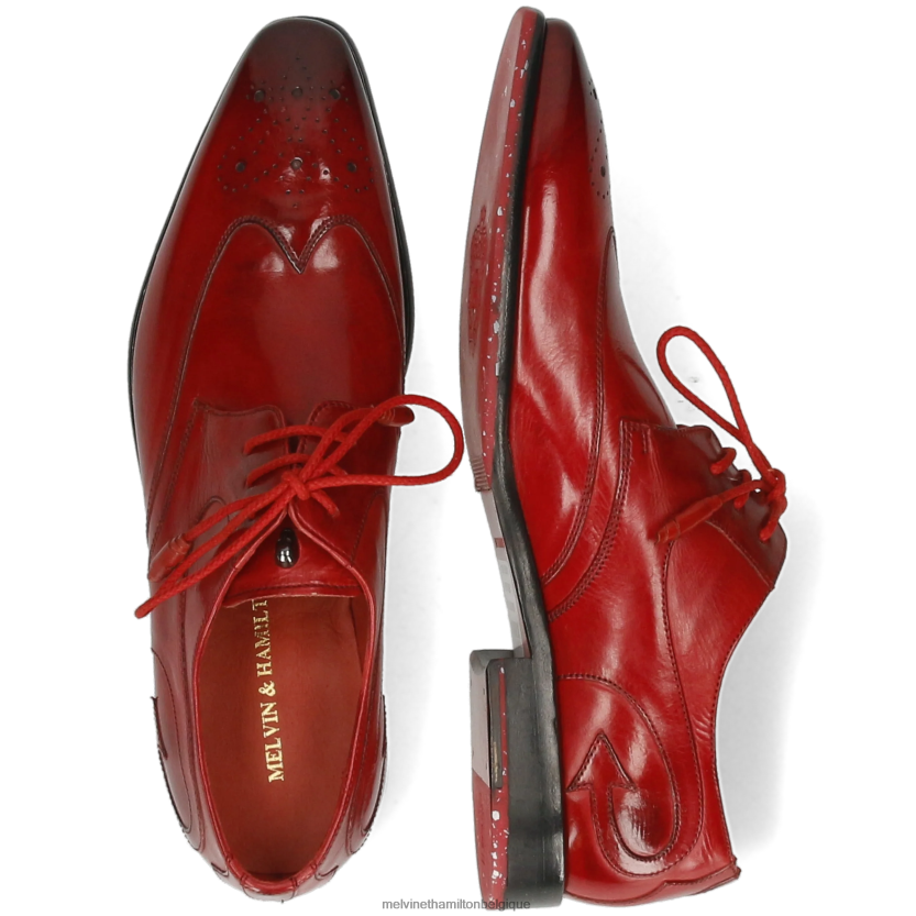 Melvin & Hamilton Hommes elvis 63 R44228550 chaussures derby rouge