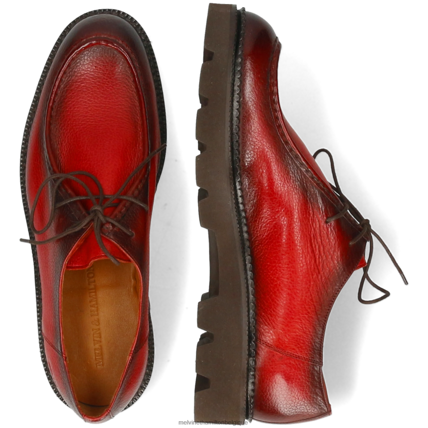 Melvin & Hamilton Hommes percer 10 R44228426 chaussures derby orange