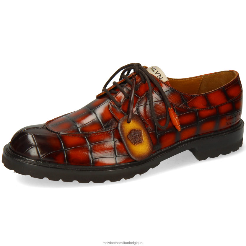 Melvin & Hamilton Hommes percer 2 R44228430 chaussures derby orange