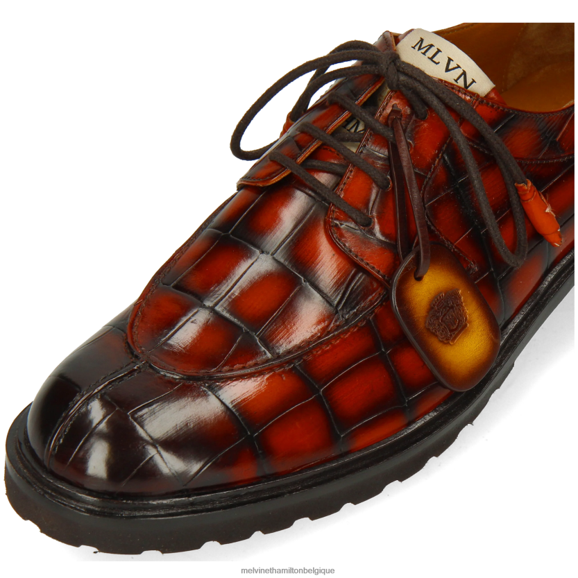 Melvin & Hamilton Hommes percer 2 R44228430 chaussures derby orange