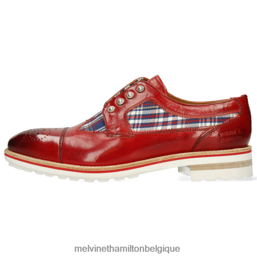 Melvin & Hamilton Hommes tome 22 R44228515 chaussures derby rouge