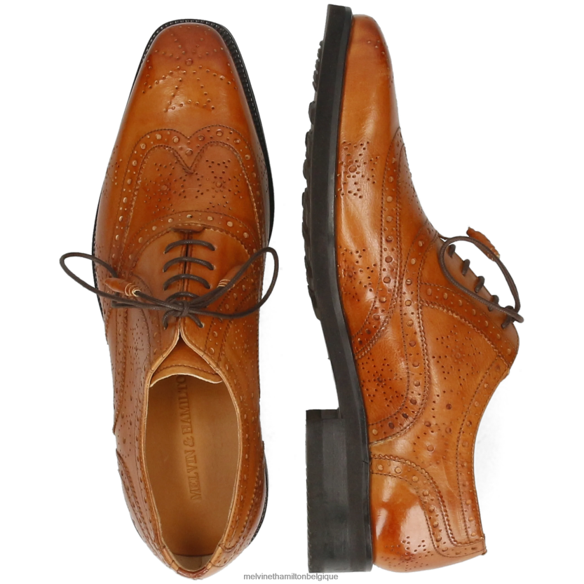 Melvin & Hamilton Hommes Jeff 28 R44228196 chaussures richelieu brun clair