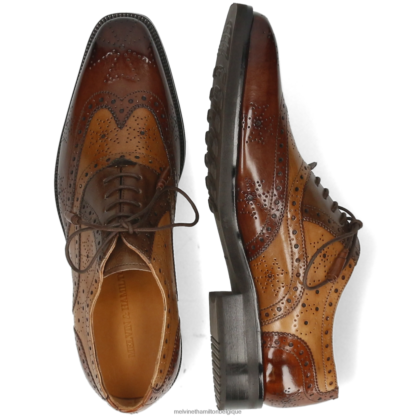 Melvin & Hamilton Hommes Jeff 28 R44228200 chaussures richelieu brun