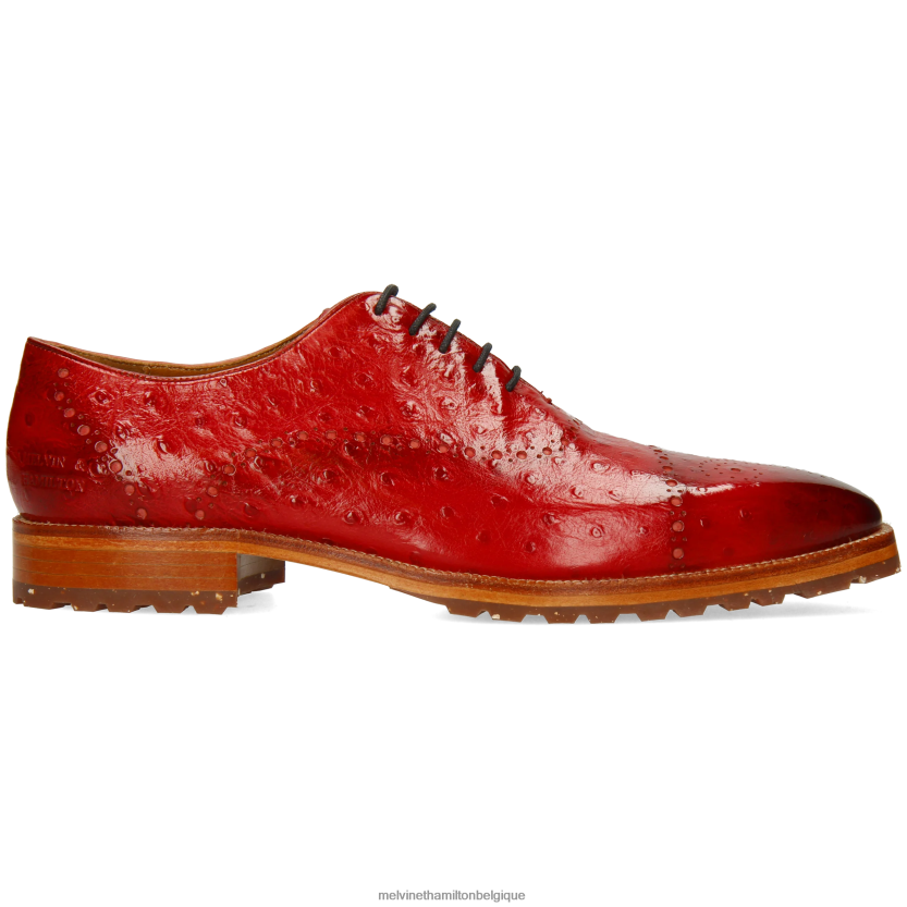 Melvin & Hamilton Hommes Jeff 8 R44228170 chaussures richelieu rouge