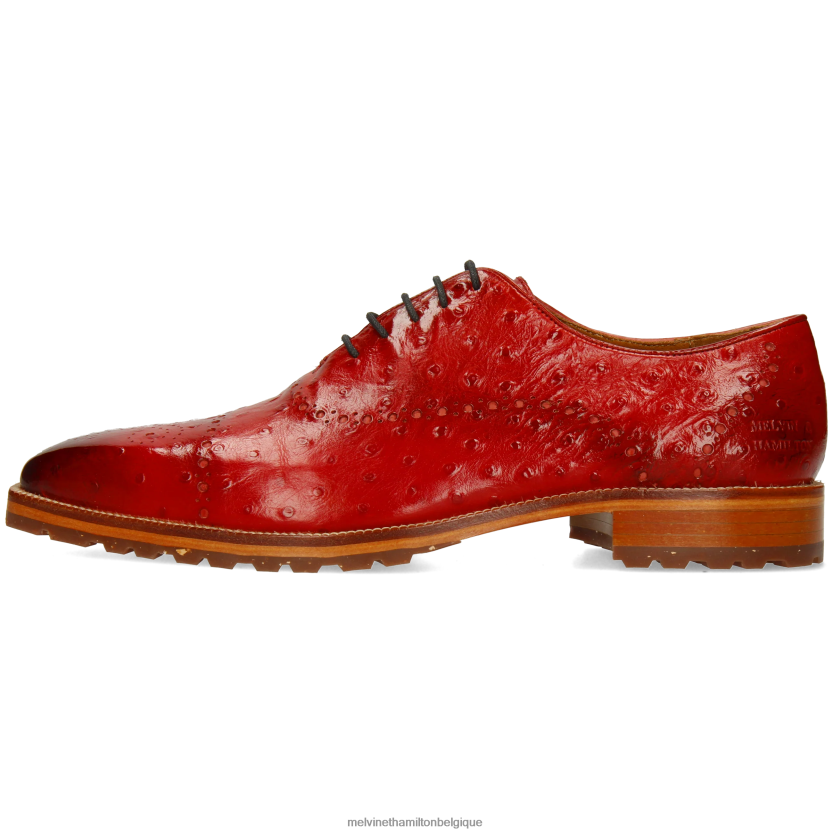 Melvin & Hamilton Hommes Jeff 8 R44228170 chaussures richelieu rouge