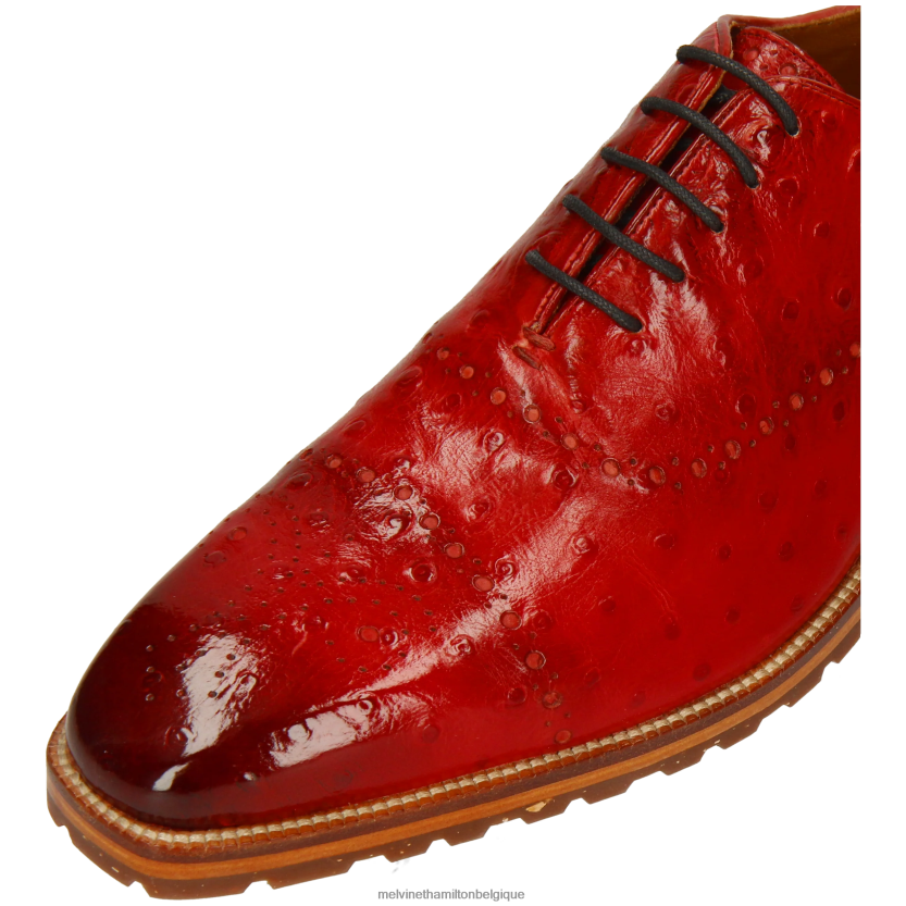 Melvin & Hamilton Hommes Jeff 8 R44228170 chaussures richelieu rouge