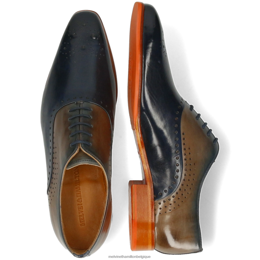 Melvin & Hamilton Hommes Louis 41 R44228163 chaussures richelieu bleu
