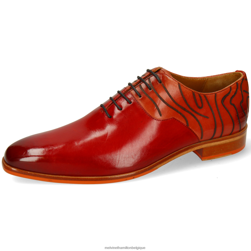Melvin & Hamilton Hommes Louis 53 R44228154 chaussures richelieu rouge