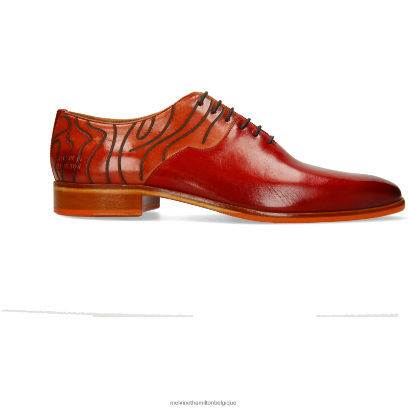 Melvin & Hamilton Hommes Louis 53 R44228154 chaussures richelieu rouge