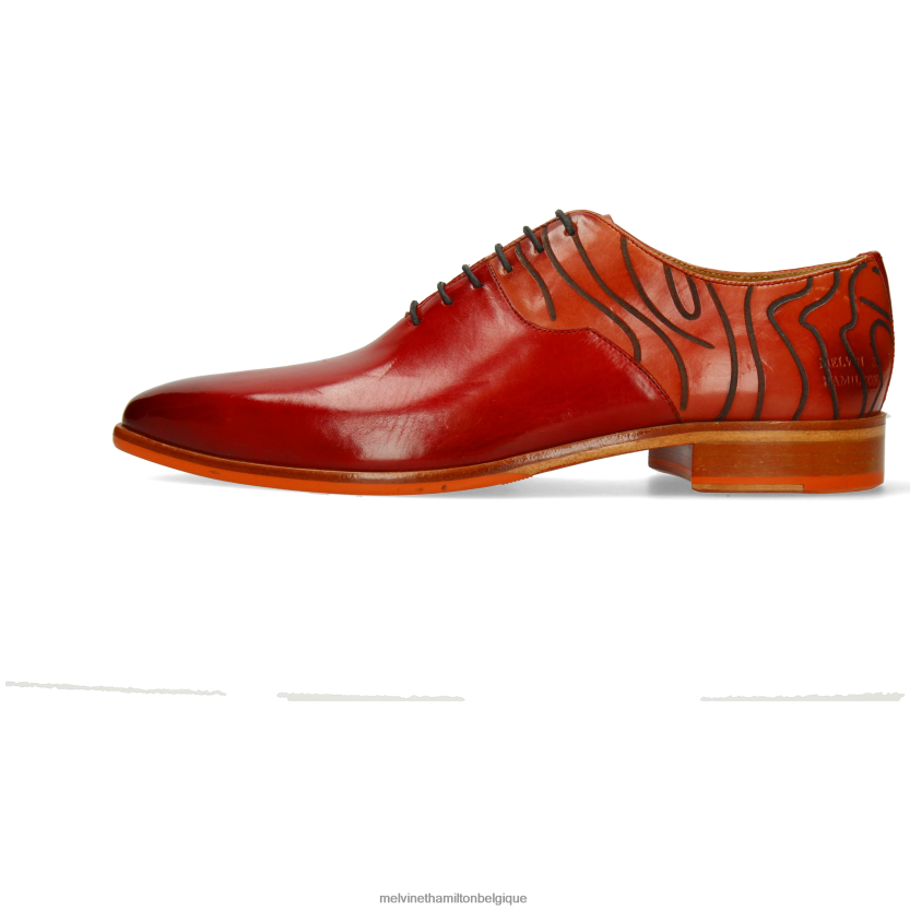 Melvin & Hamilton Hommes Louis 53 R44228154 chaussures richelieu rouge