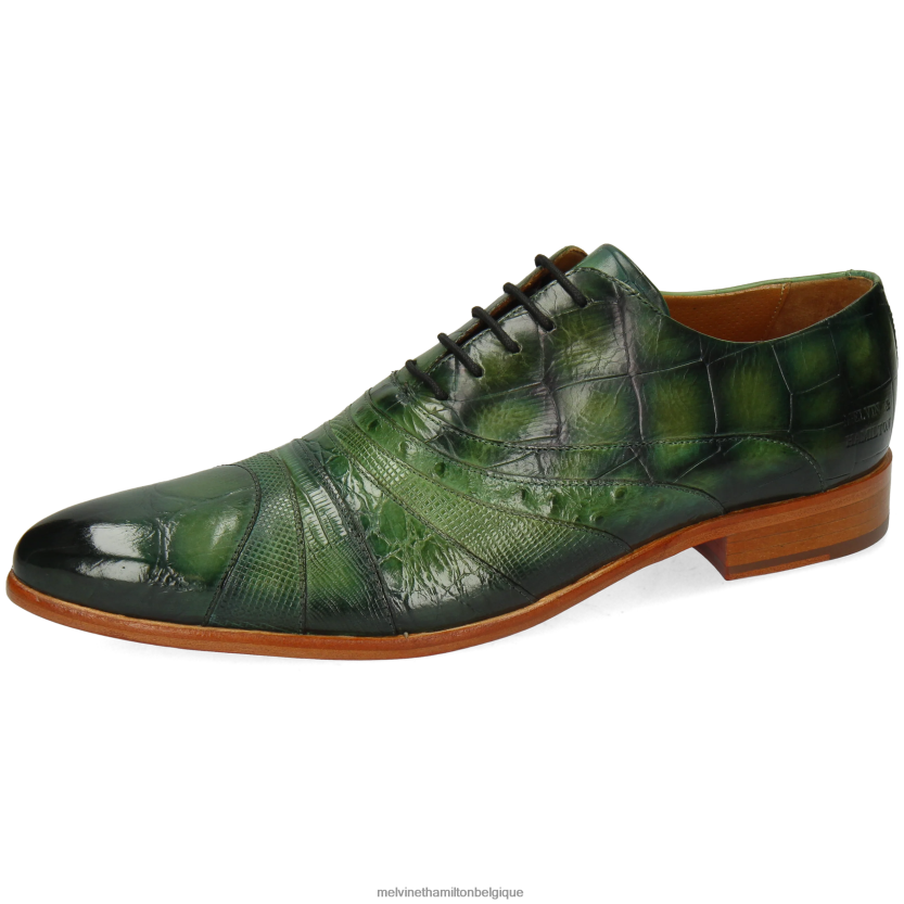 Melvin & Hamilton Hommes Tony 43 R44228156 chaussures richelieu vert