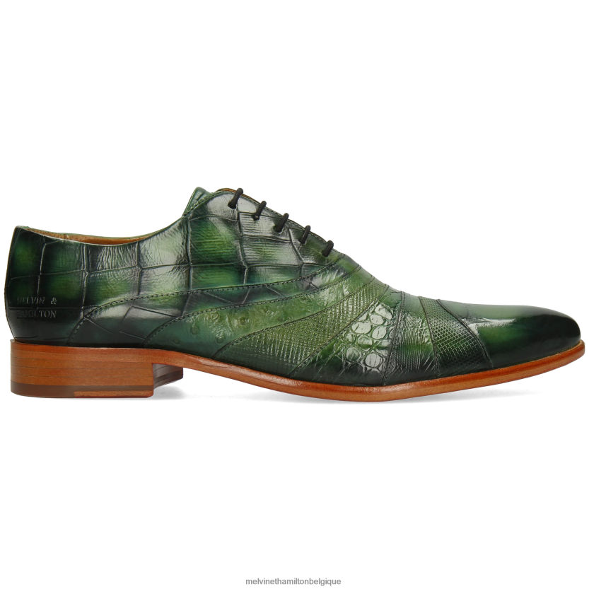 Melvin & Hamilton Hommes Tony 43 R44228156 chaussures richelieu vert