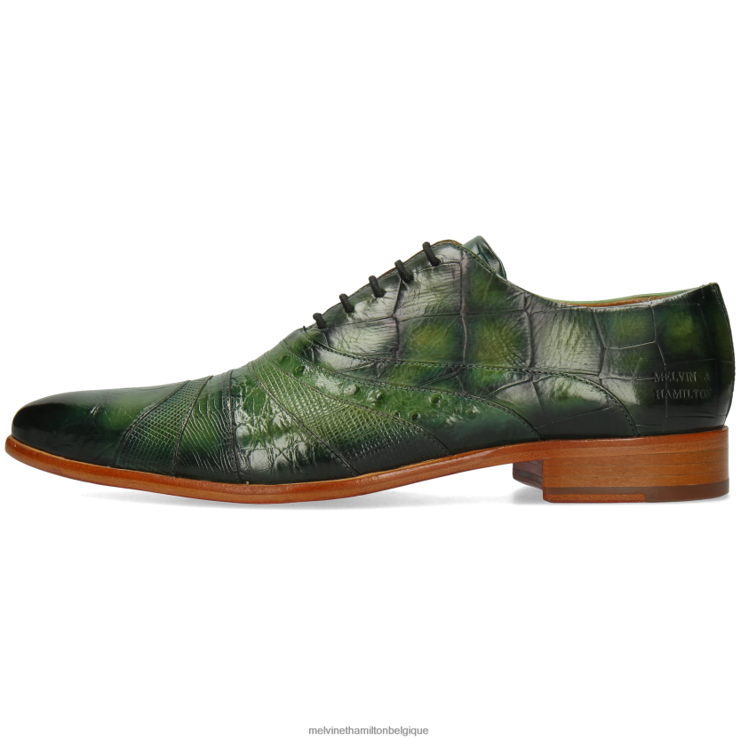 Melvin & Hamilton Hommes Tony 43 R44228156 chaussures richelieu vert