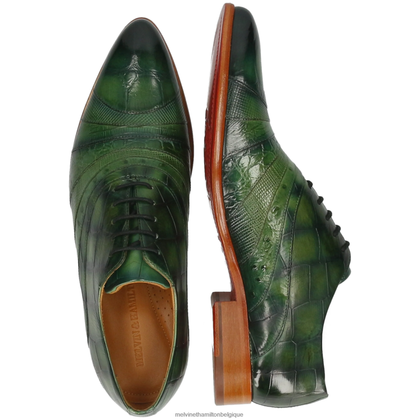 Melvin & Hamilton Hommes Tony 43 R44228156 chaussures richelieu vert
