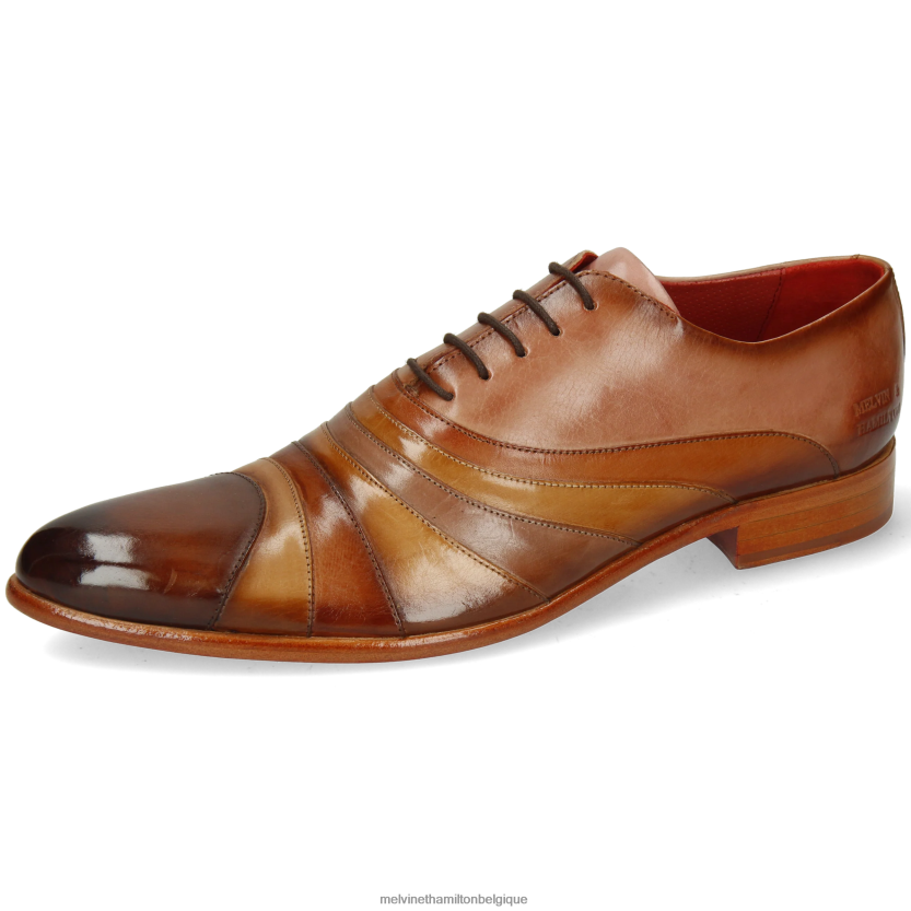 Melvin & Hamilton Hommes Tony 43 R44228171 chaussures richelieu brun clair
