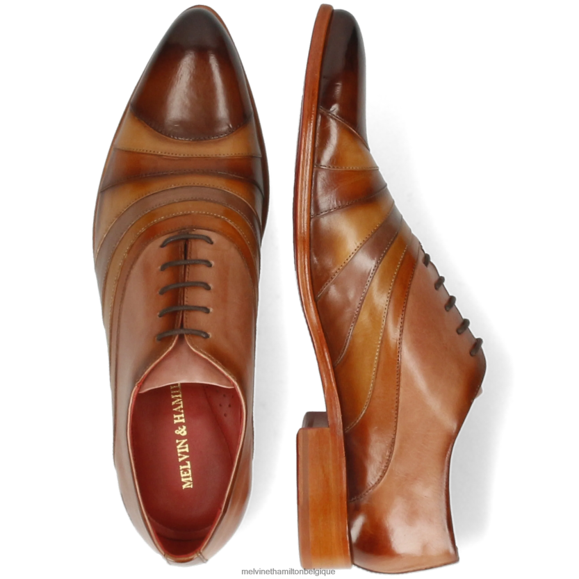 Melvin & Hamilton Hommes Tony 43 R44228171 chaussures richelieu brun clair