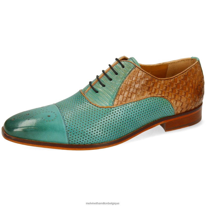 Melvin & Hamilton Hommes lance 55 R44228205 chaussures richelieu turquoise