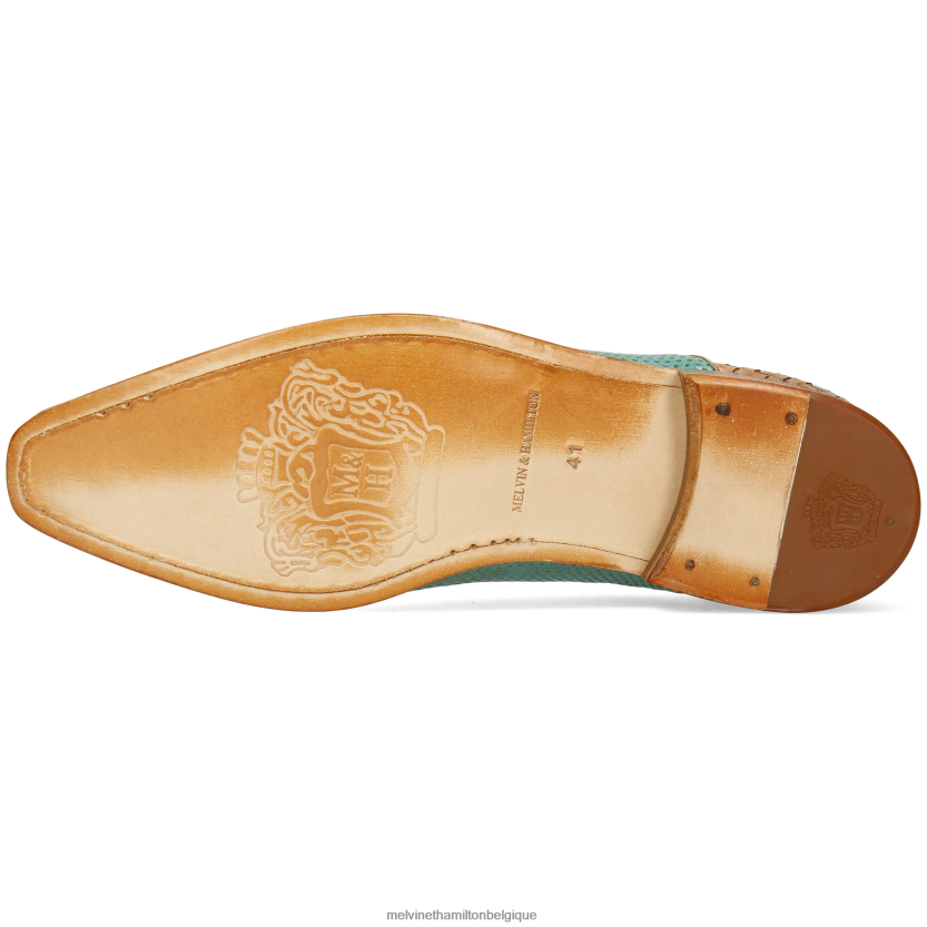 Melvin & Hamilton Hommes lance 55 R44228205 chaussures richelieu turquoise