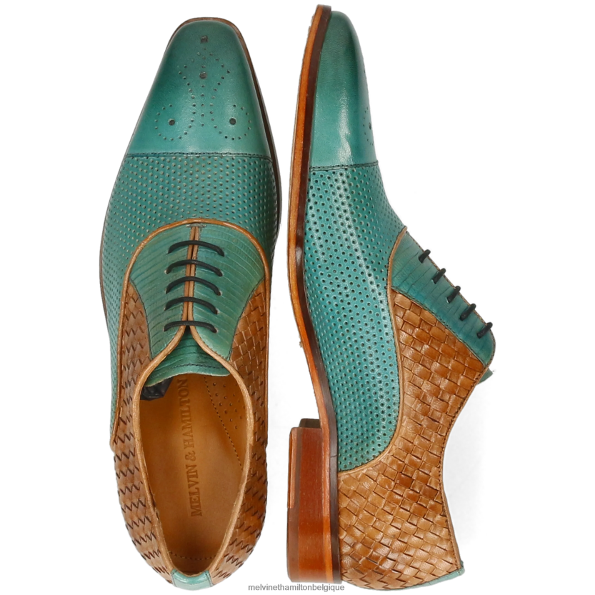 Melvin & Hamilton Hommes lance 55 R44228205 chaussures richelieu turquoise